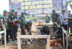 Wujudkan Asta Cita Presiden, Forkopimda Indramayu Letakkan Batu Pertama Pembangunan Koramil Cikedung