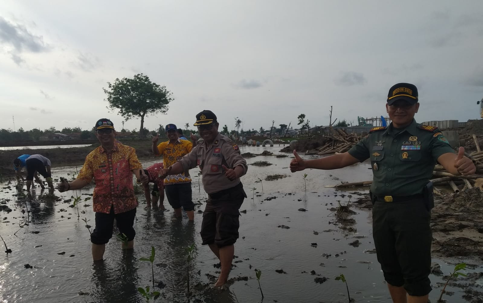 Cegah Abrasi, Polres Indramayu Tanam Seribu Mangrove