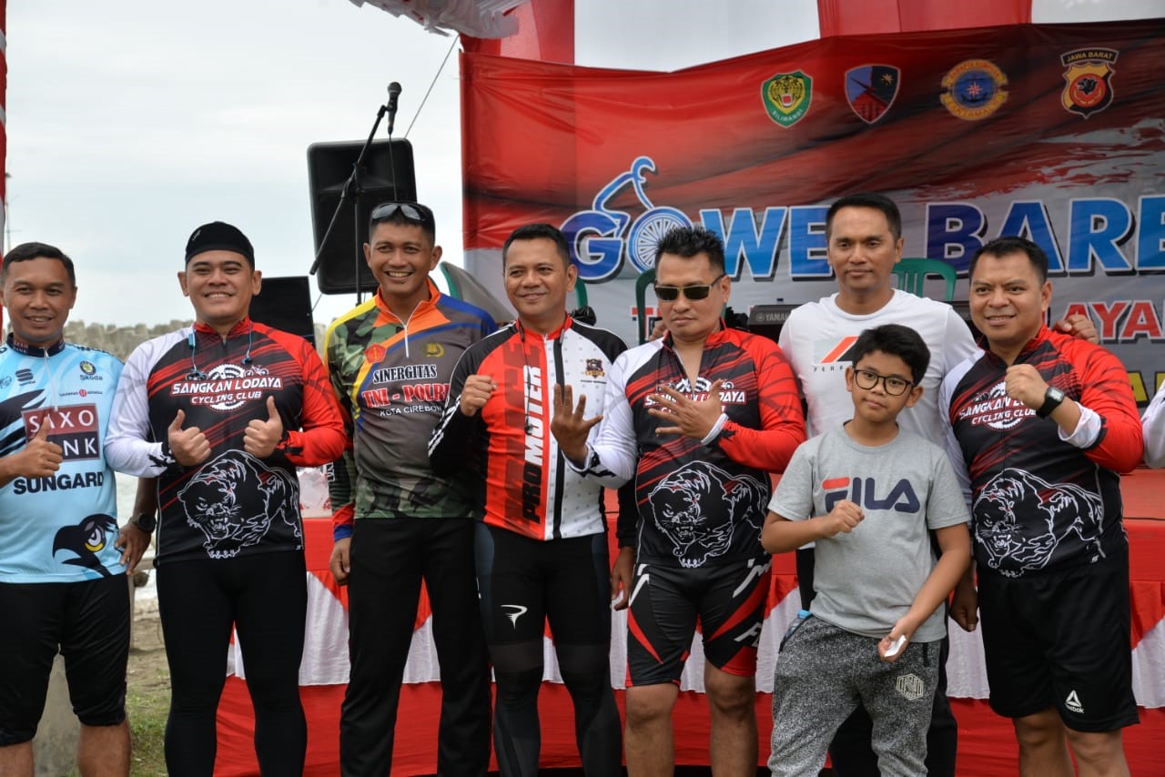 Wujudkan Sinergitas, TNI-Polri Helat Gowes