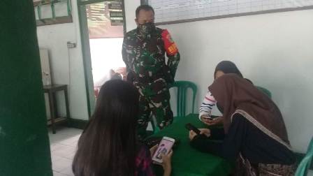 Peduli Pendidikan Anak Bangsa, Koramil 1616 Kandanghaur Fasilitasi Wifi Gratis