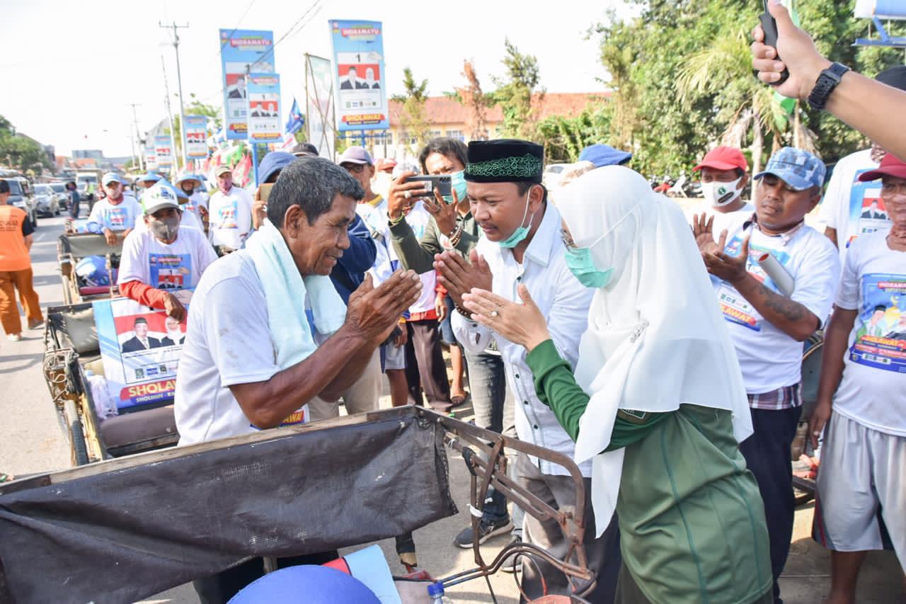 Komunitas Tukang Becak Dukung Sholihin-Ratnawati