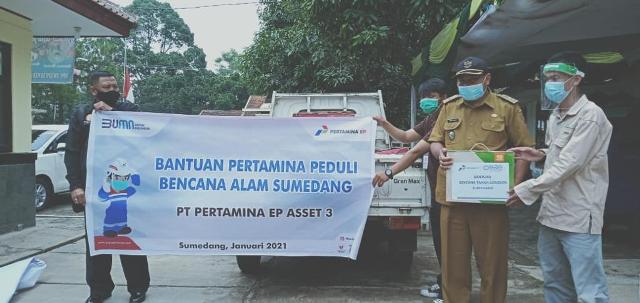 Pertamina EP Asset 3 Salurkan Bantuan Korban Bencana Jabar