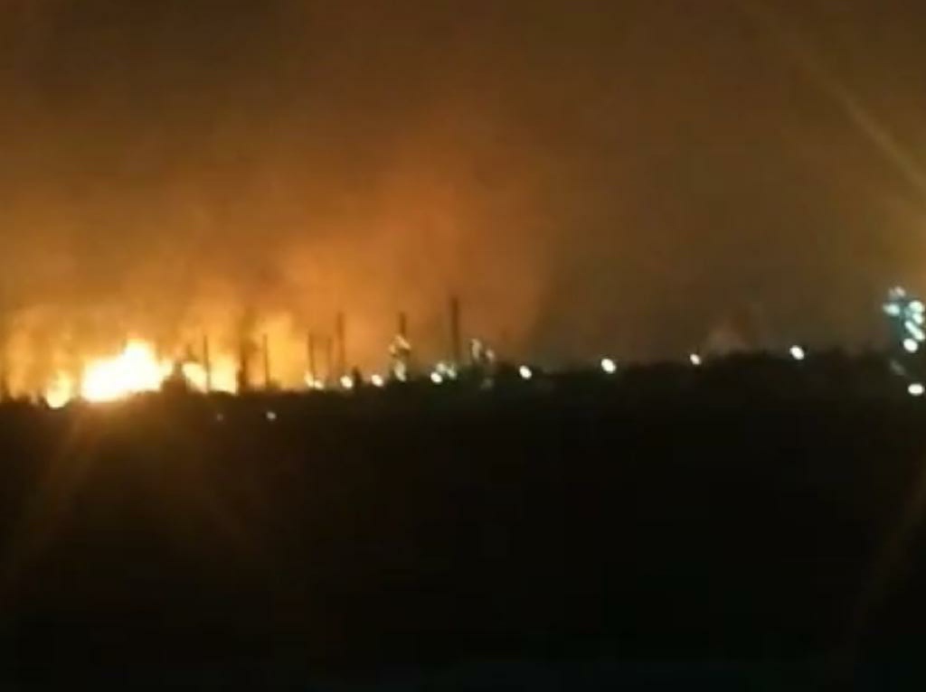 Kilang Pertamina Balongan Meledak, Kebakaran Hebat