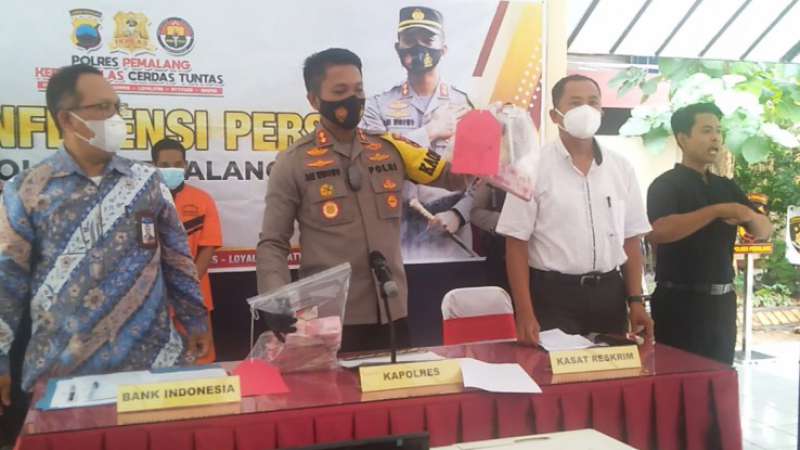 Warga Indramayu Ditangkap Polres Pemalang, Cetak dan Edarkan Uang Palsu
