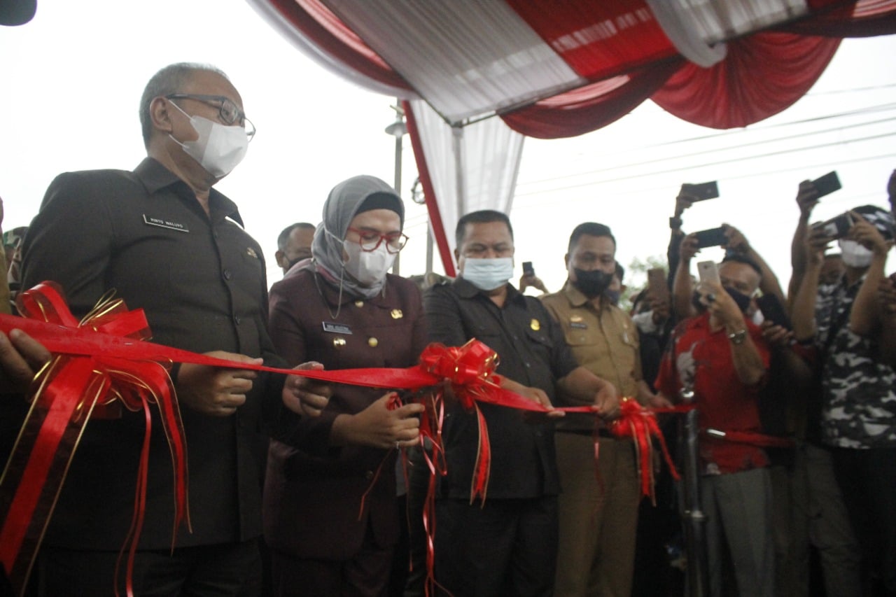 Bupati Nina Agustina Resmikan Jembatan Haurkolot Situraja