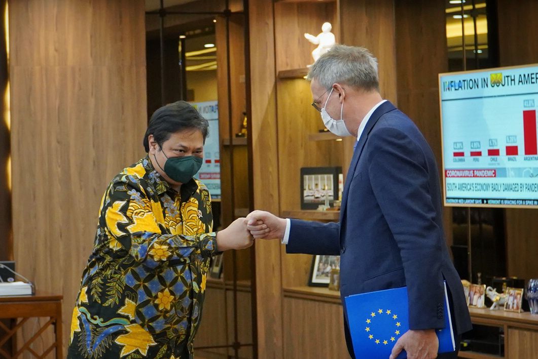 Kunjungan Dubes Uni Eropa, Menko Airlangga:  Komitmen Indonesia untuk Percepatan Indonesia-EU CEPA yang Saling