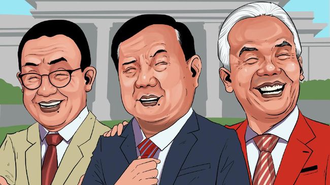 Bersaing Ketat: Prabowo dan Ganjar Seimbang, Anies di Urutan Ketiga