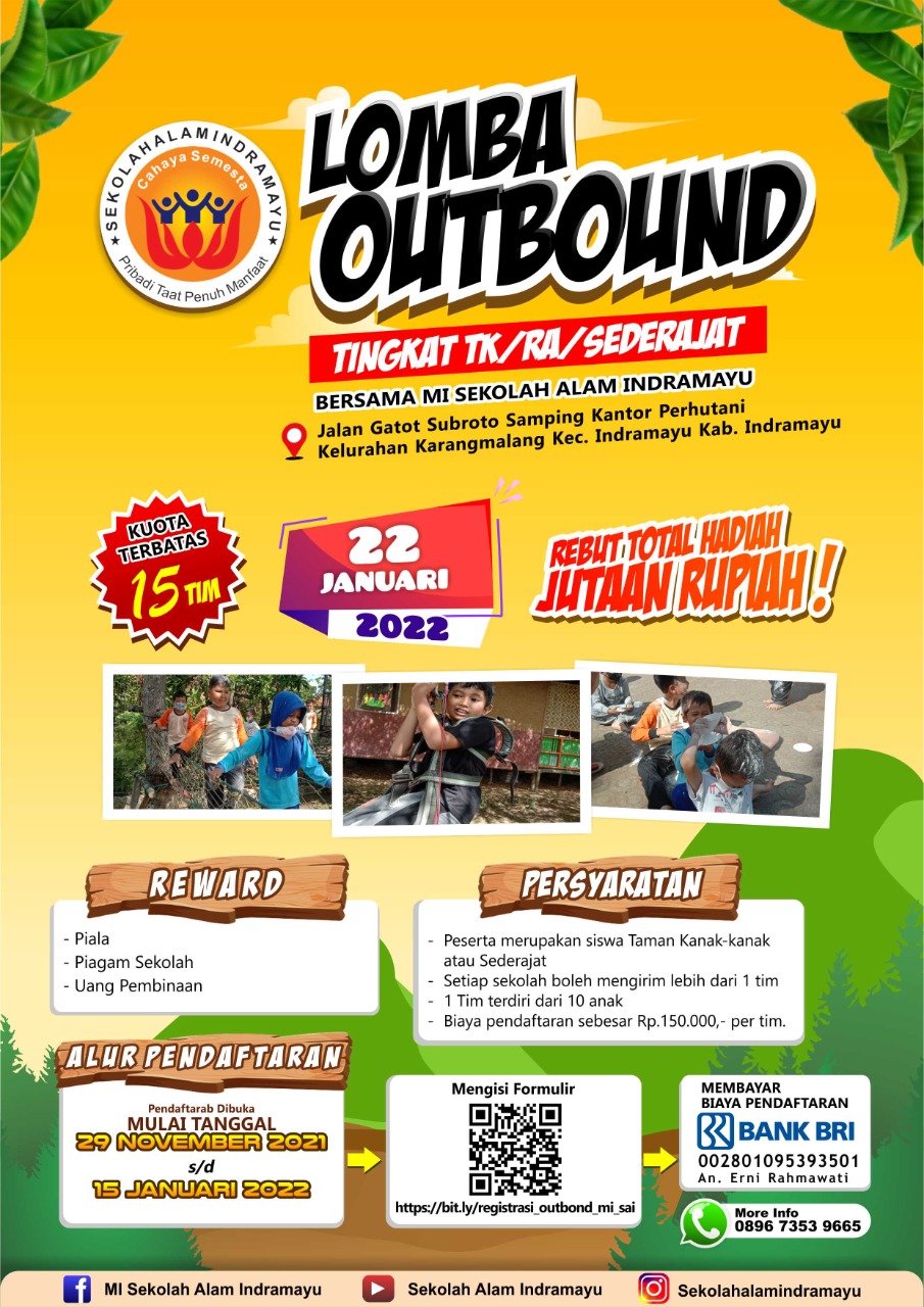 MI Sekolah Alam Indramayu Gelar Lomba Outbound Tingkat TK/RA
