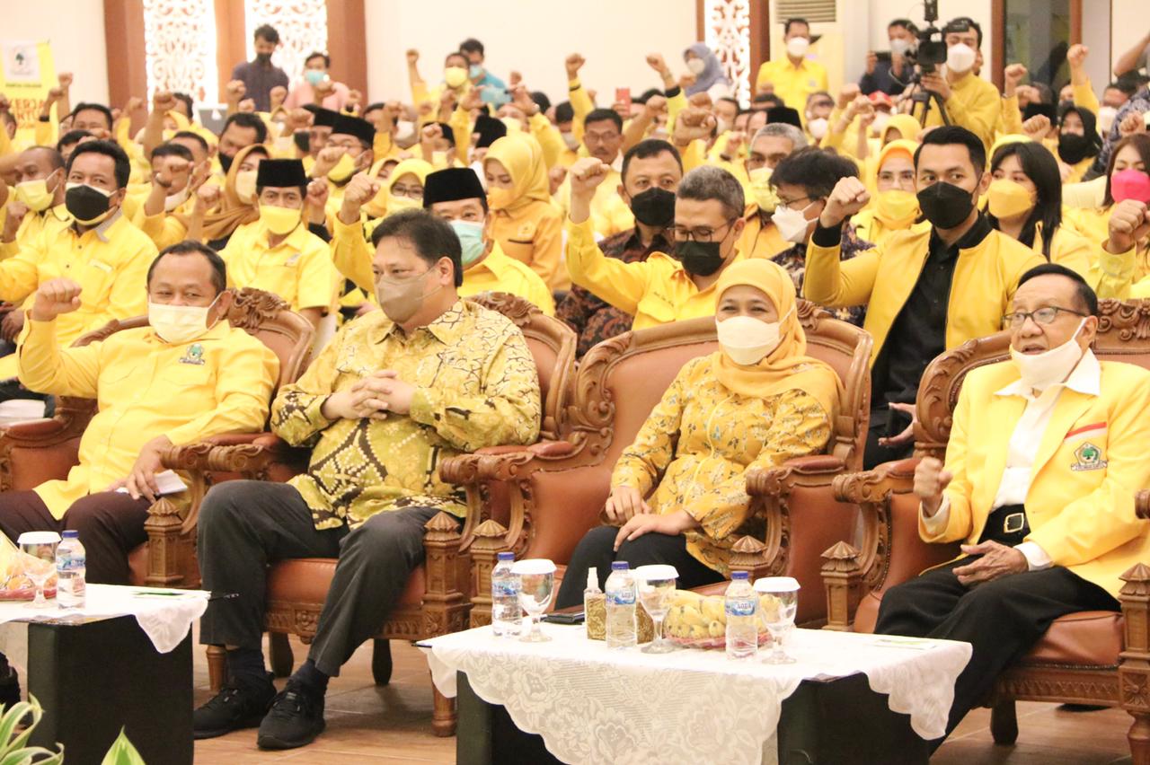 Airlangga Puji Kerja Sama Golkar dengan Gubernur Khofifah