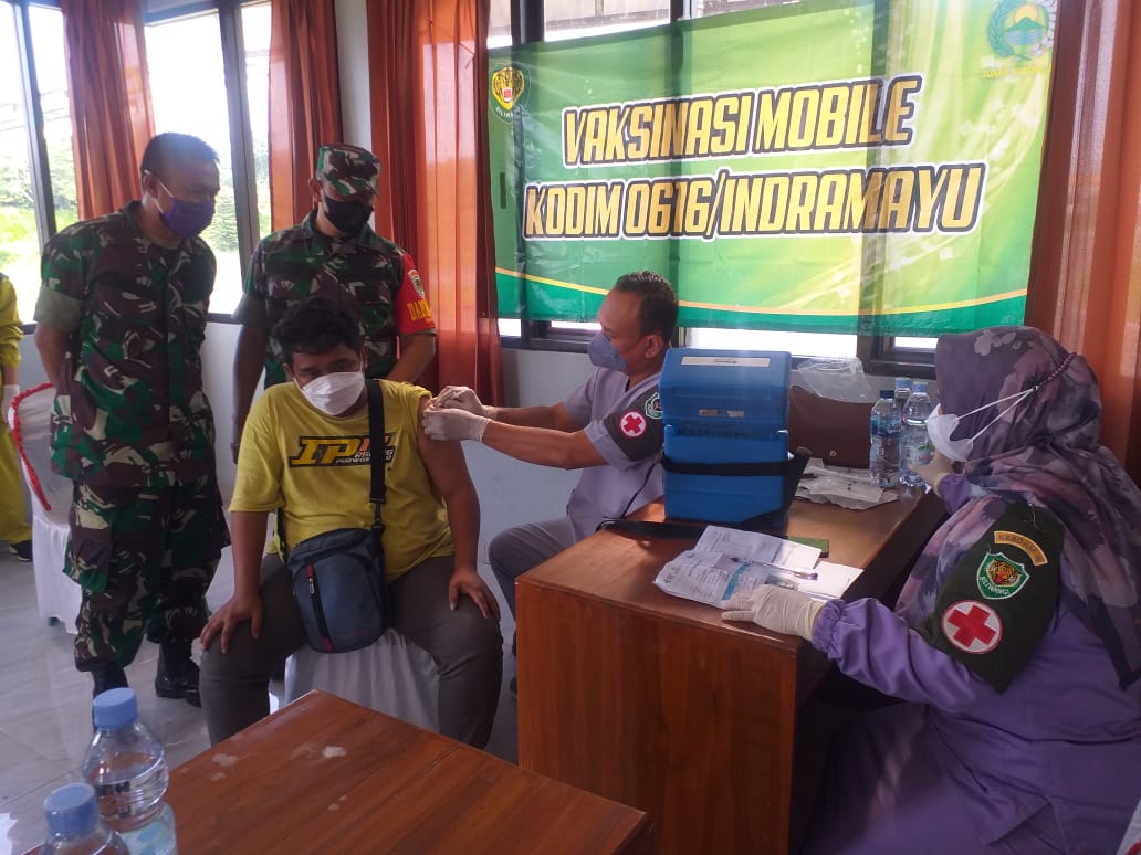 Long Weekend Kodim 0616/Indramayu Gelar Vaksinasi Mobile
