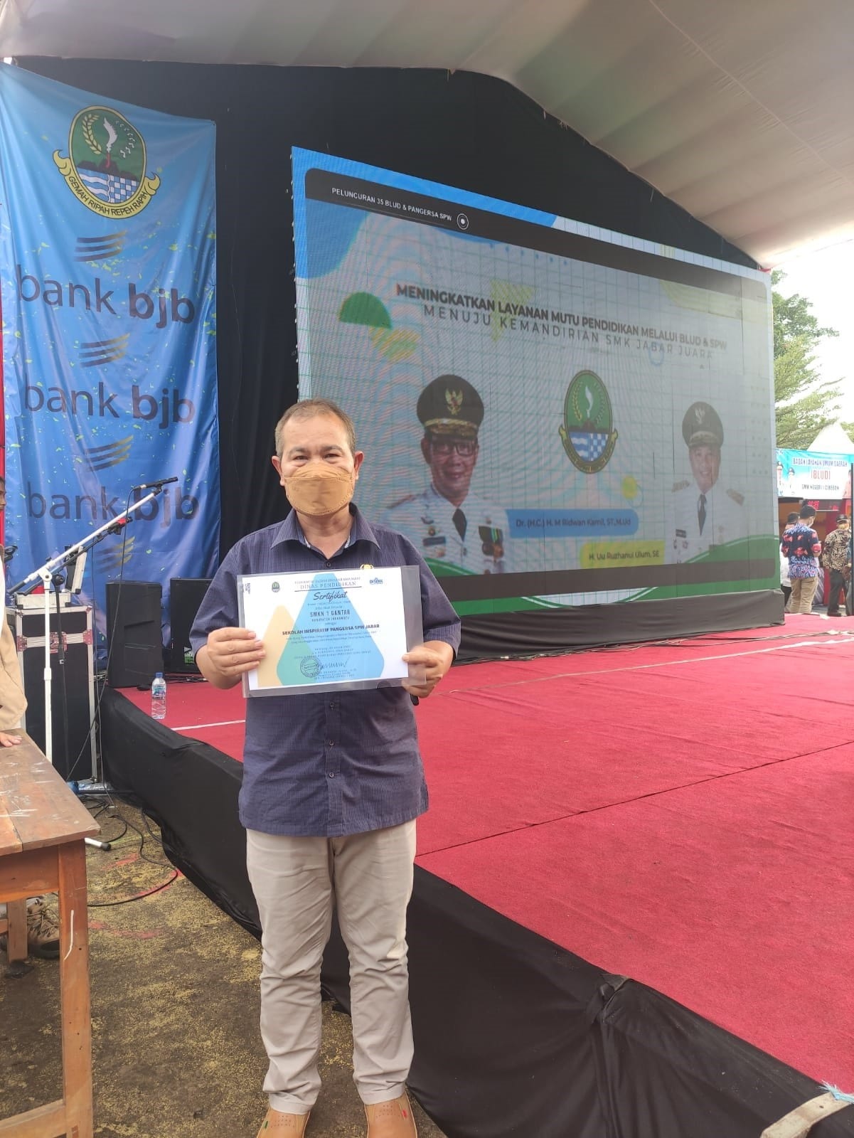 SMKN 1 Gantar Raih Anugerah Sekolah Inspiratif Pangersa SPW